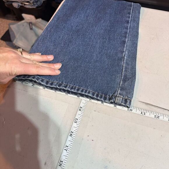 Vintage Express Women's Studded Feather Design Bootcut Jeans Blue Denim Size 5/6 - Picture 8 of 12